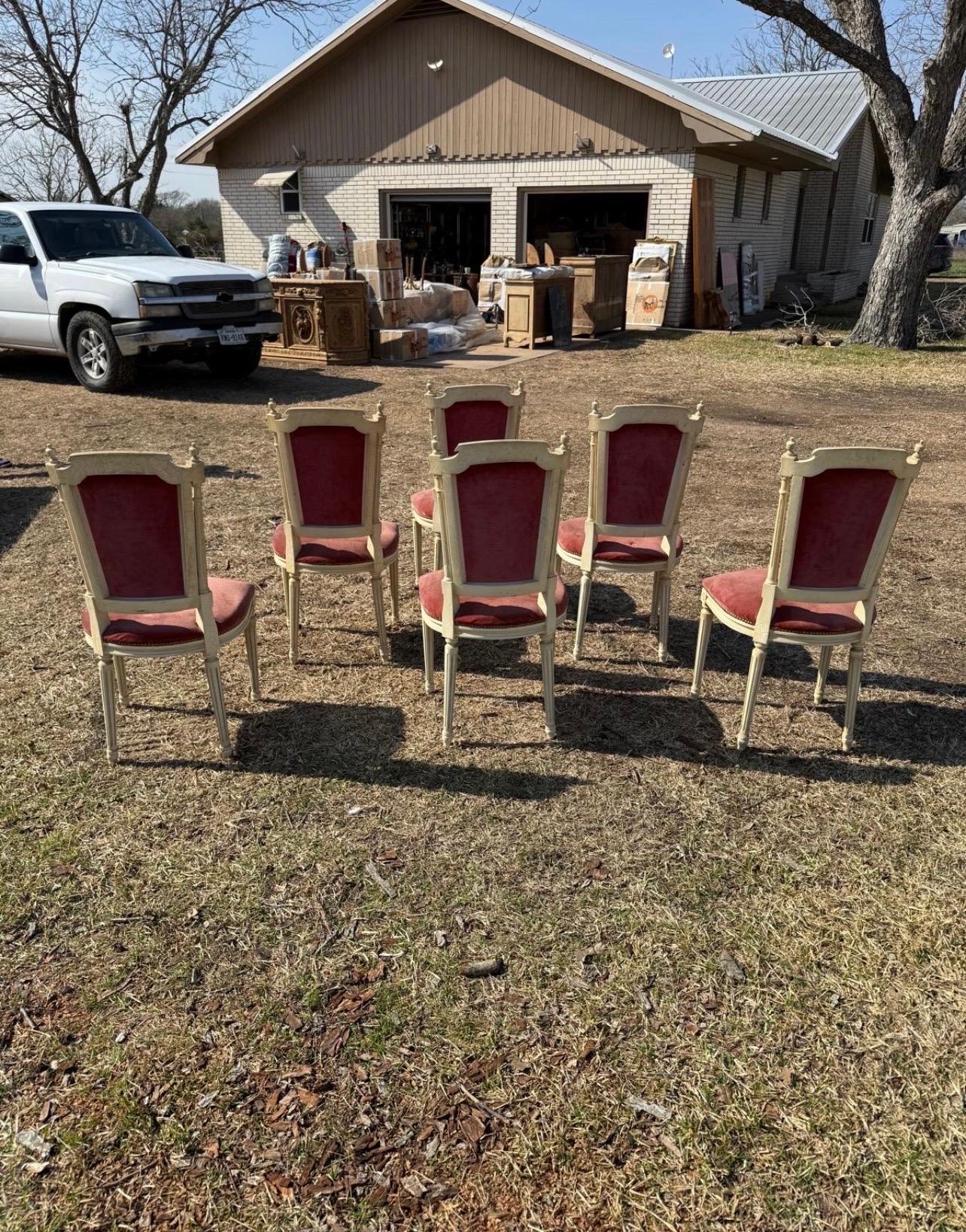 French 19th Century Louis XVI Dining Chairs - Set of 6 For Sale at 1stDibs