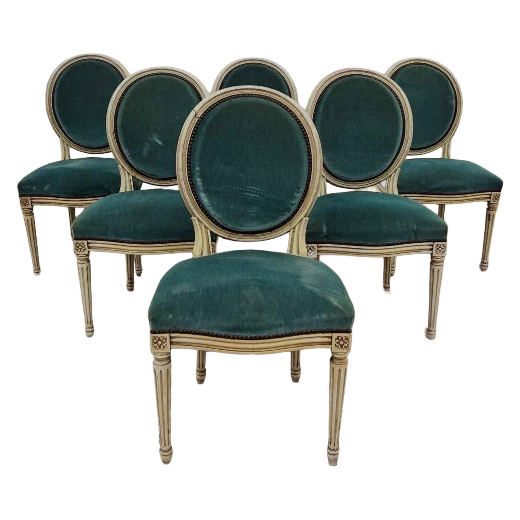 French 19th Century Louis XVI Dining Chairs - Set of 6
