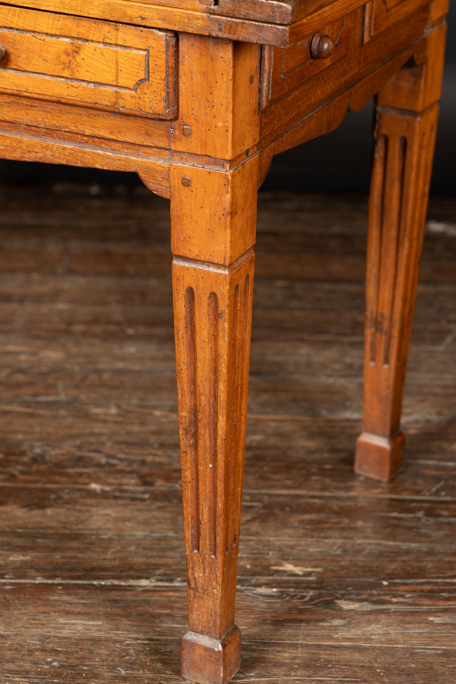 Fruitiers Table à abattant Louis XVI du 19ème siècle en bois fruitier français en vente