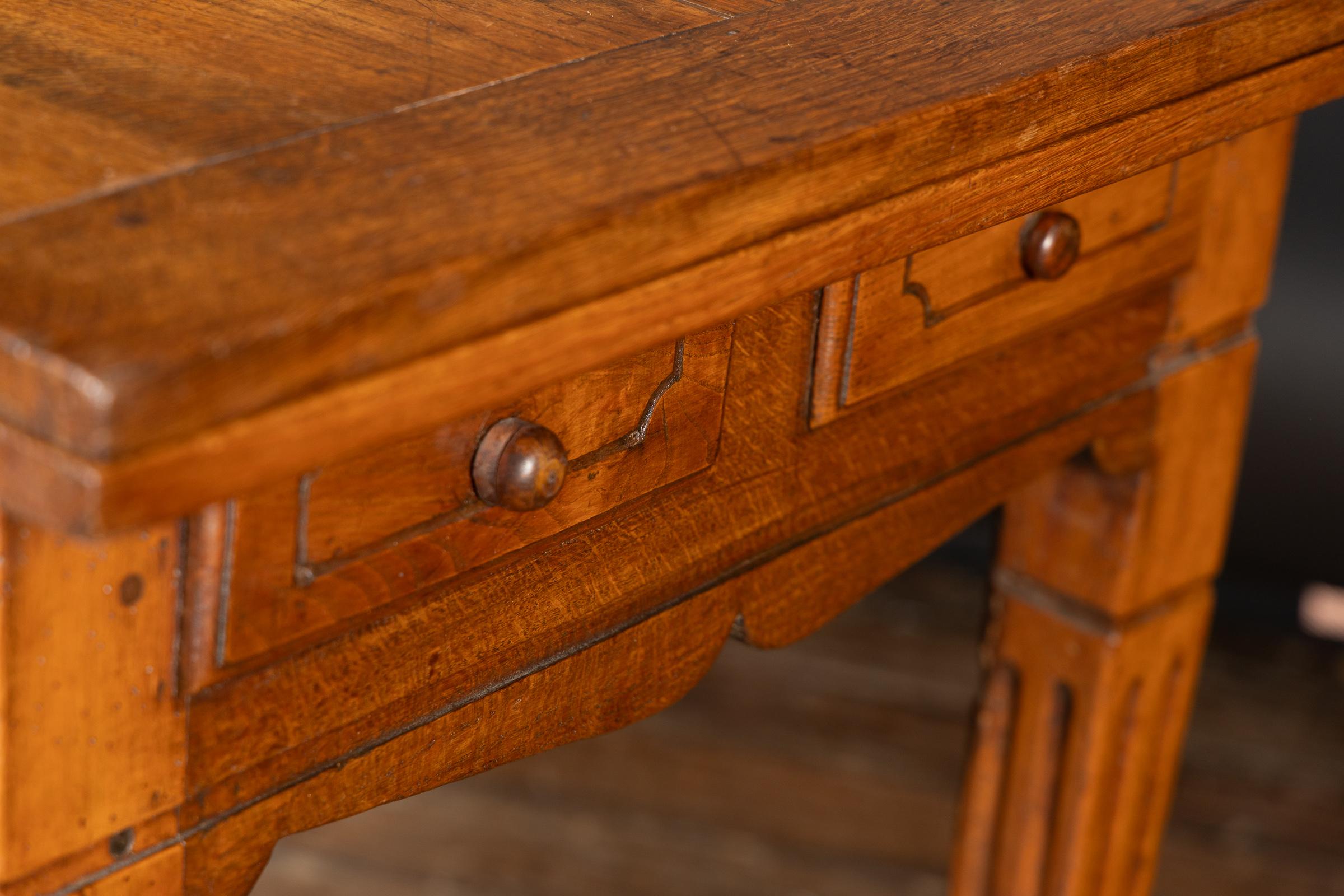 Table à abattant Louis XVI du 19ème siècle en bois fruitier français en vente 1