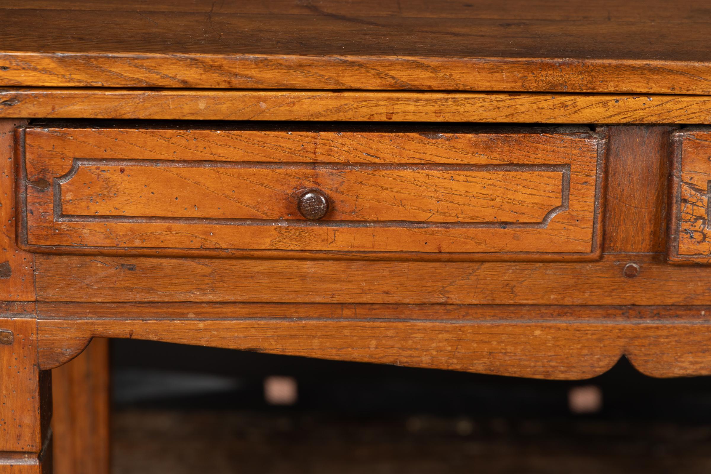 Table à abattant Louis XVI du 19ème siècle en bois fruitier français en vente 2