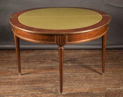 French 19th Century Louis XVI Folding Demi-Lune Game Table