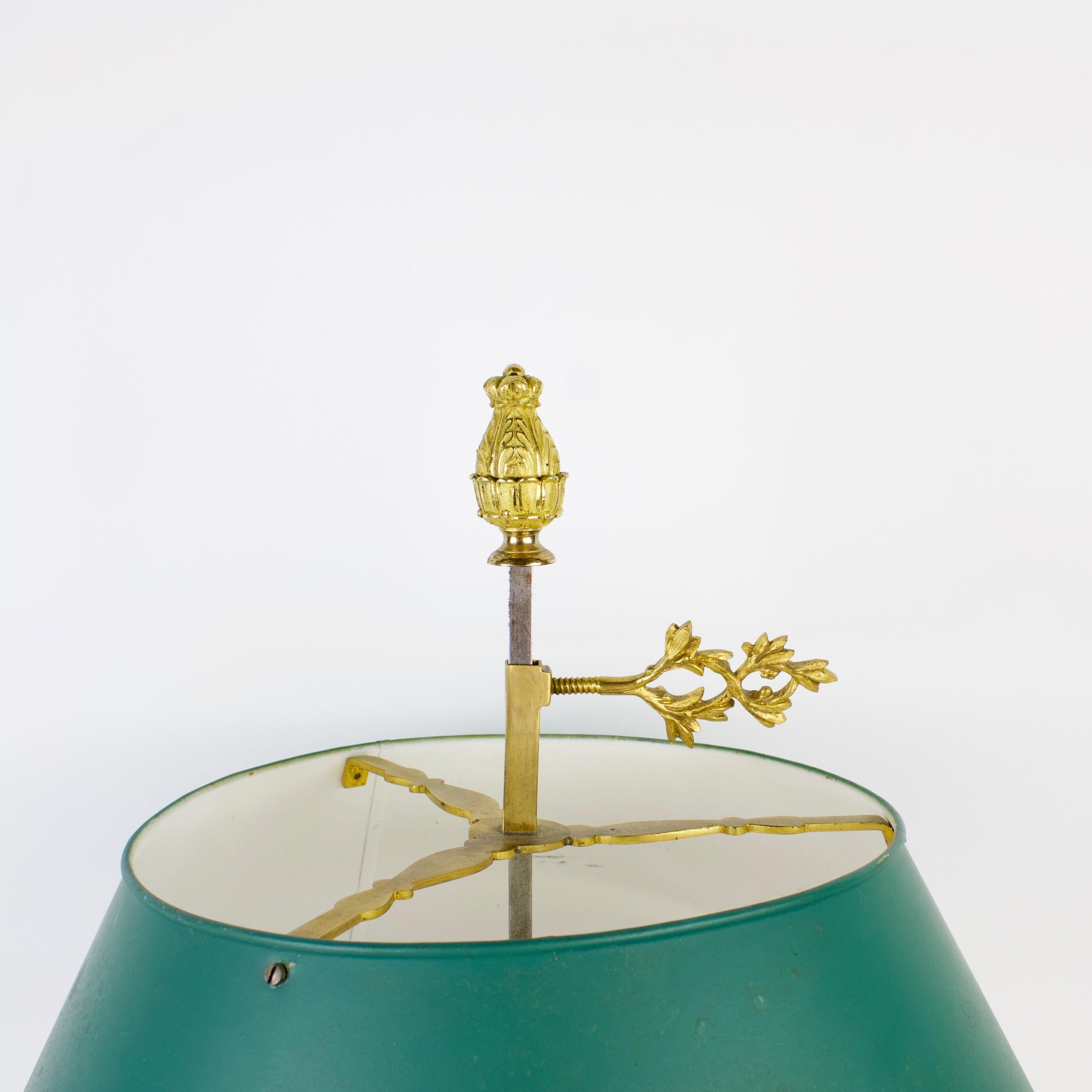 French 19th Century Louis XVI Gilt Bronze Bouillotte Lamp For Sale 7
