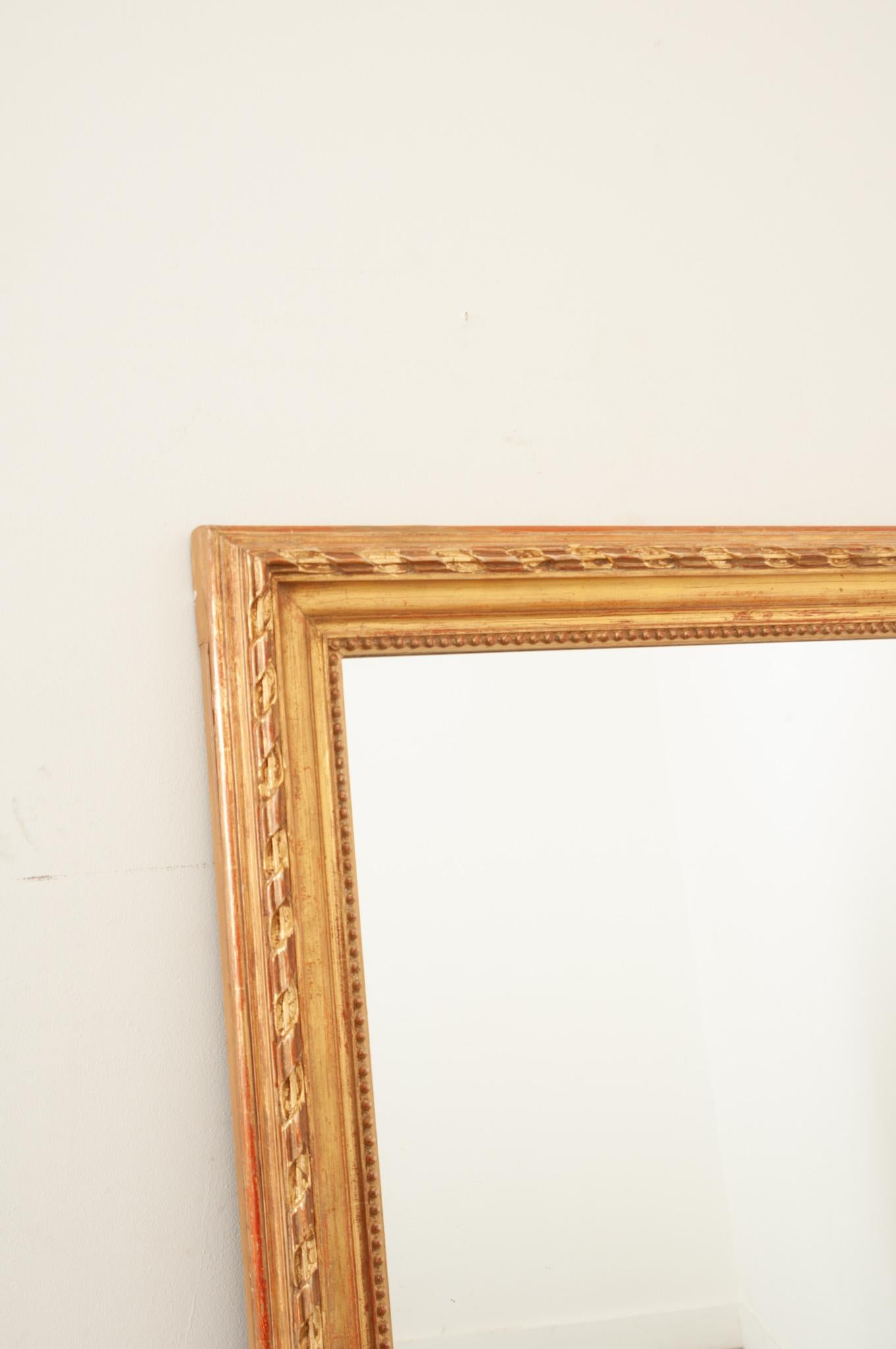 French 19th Century Louis XVI Gilt Mantel Mirror For Sale 3