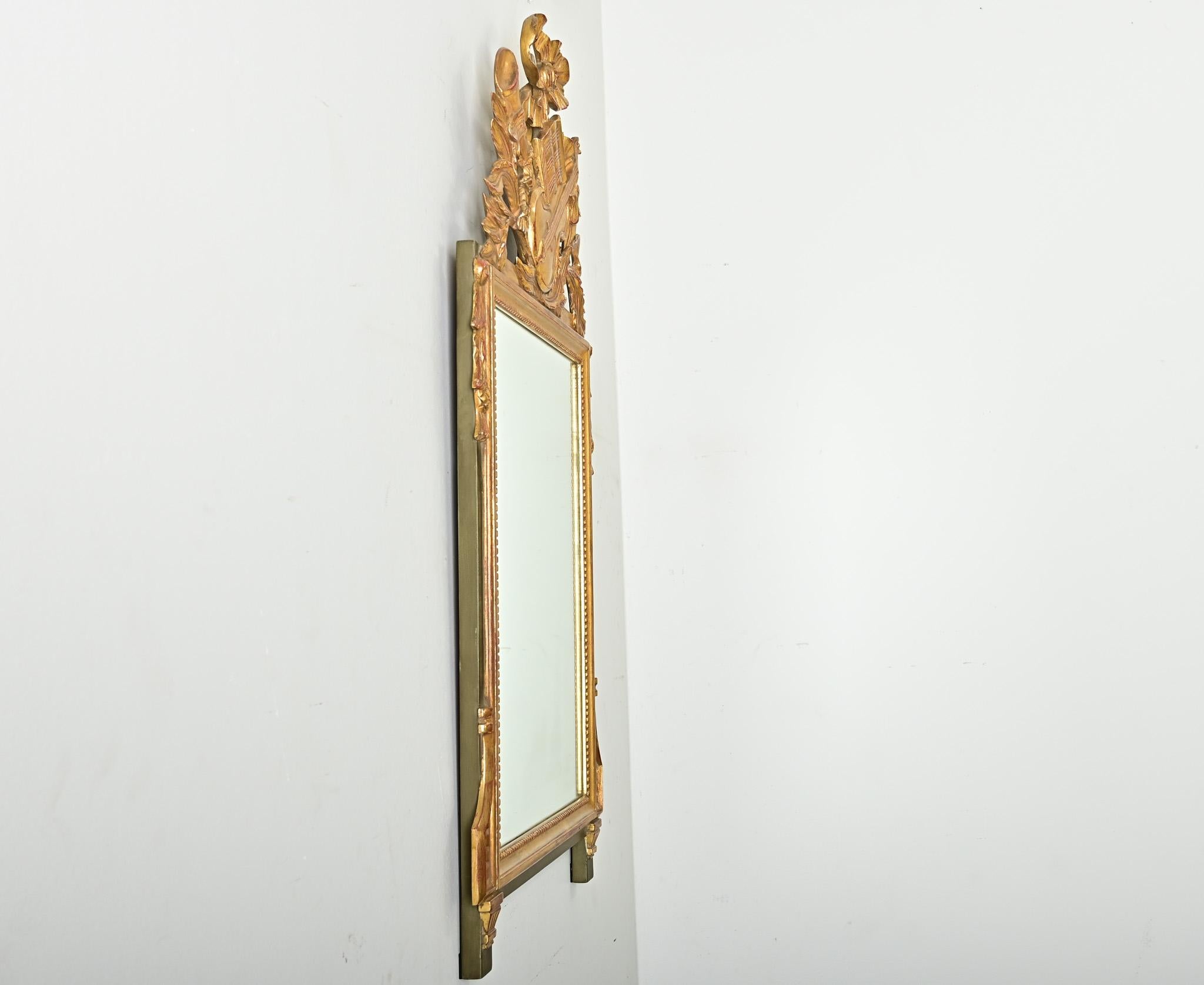 French 19th Century Louis XVI Gilt & Painted Trumeau For Sale 2