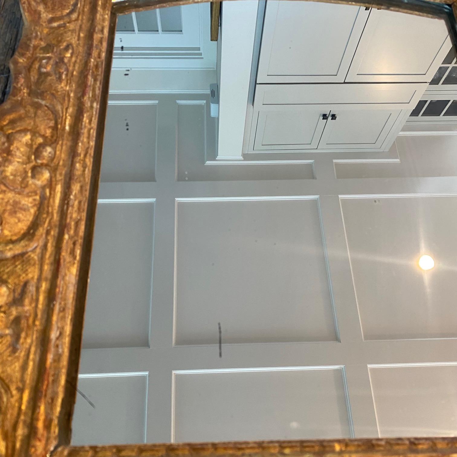 Miroir de mariage en bois doré Louis XVI du 19ème siècle en vente 4
