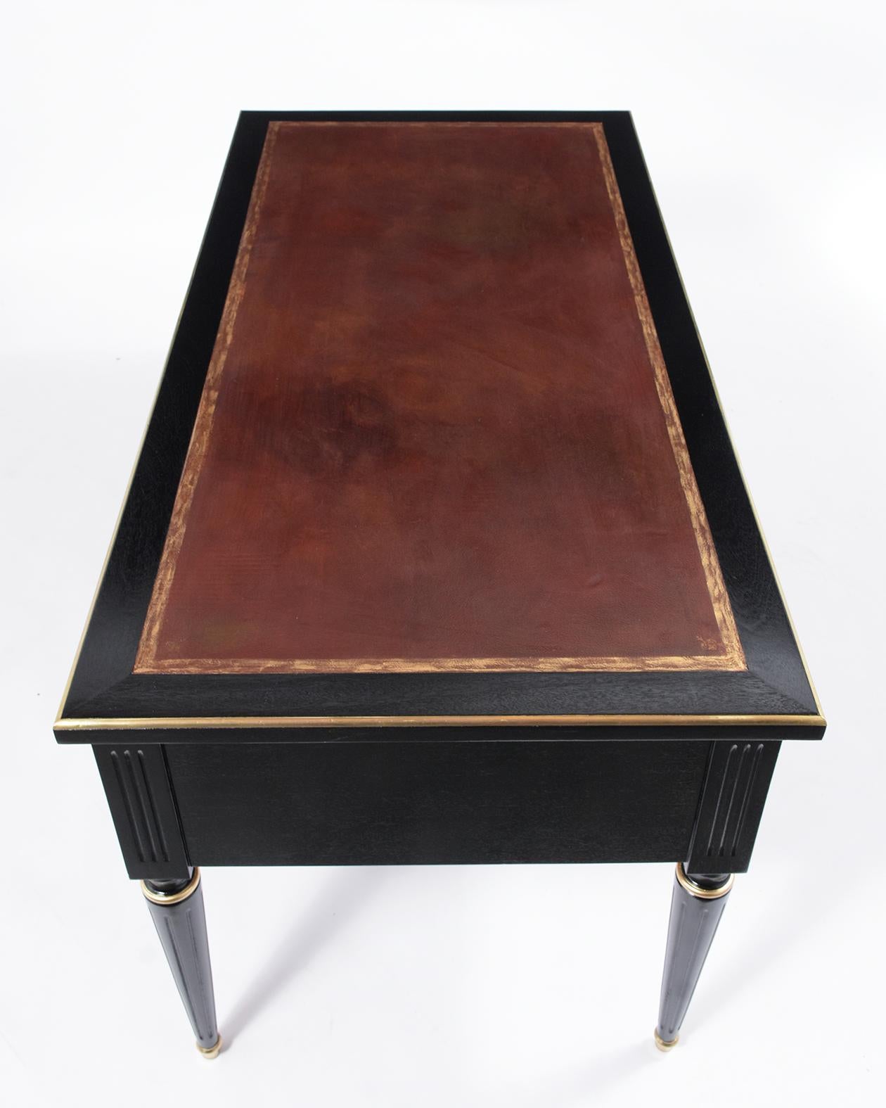 19th Century Louis XVI Leather Desk 6