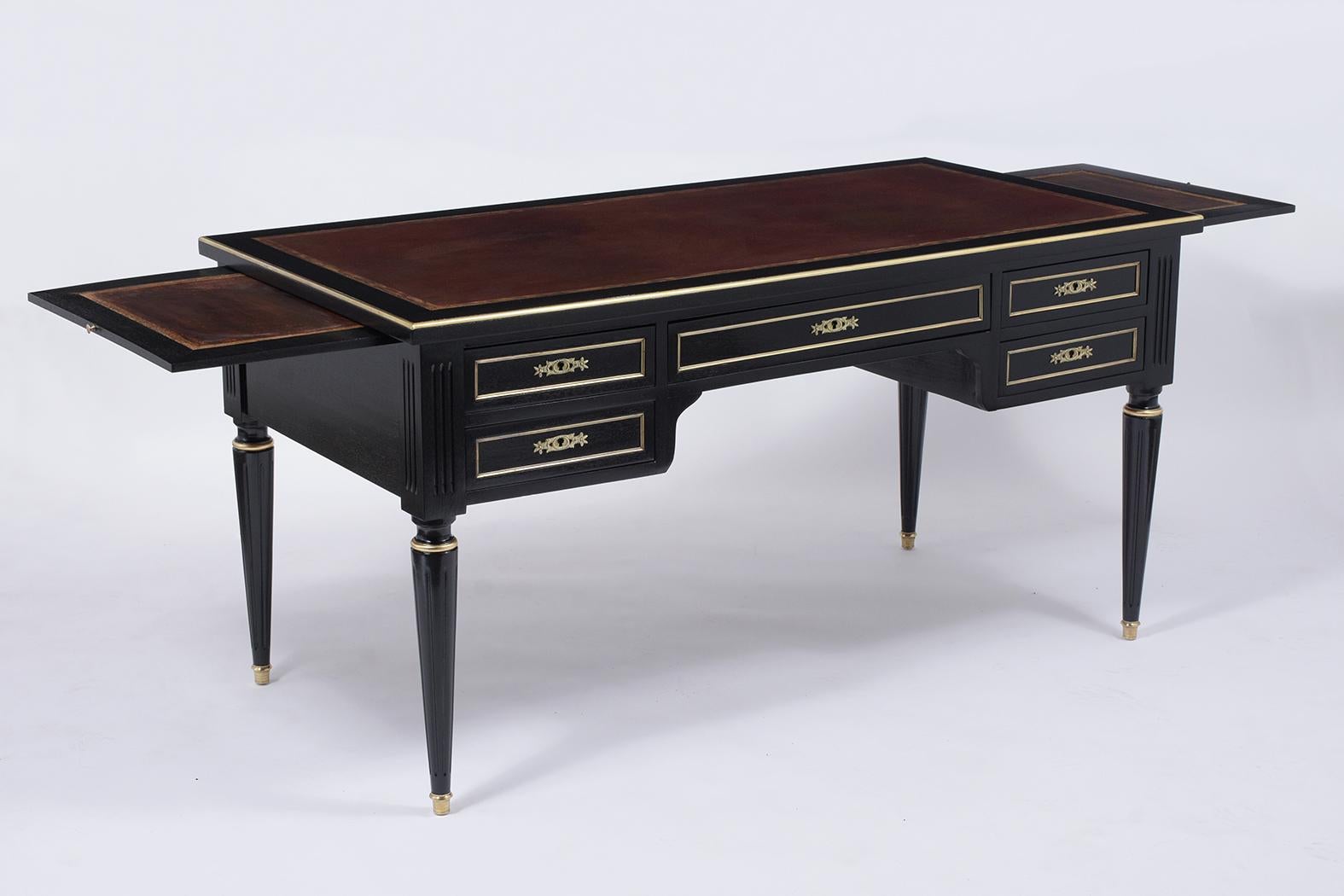 19th Century Louis XVI Leather Desk 1