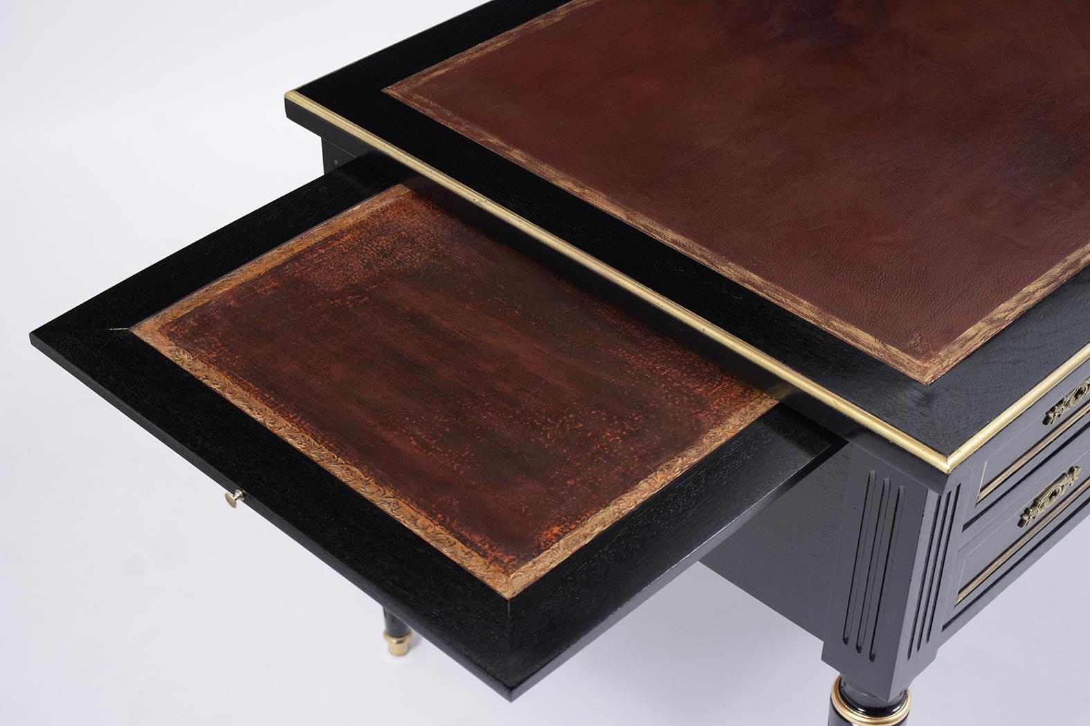 19th Century Louis XVI Leather Desk 2