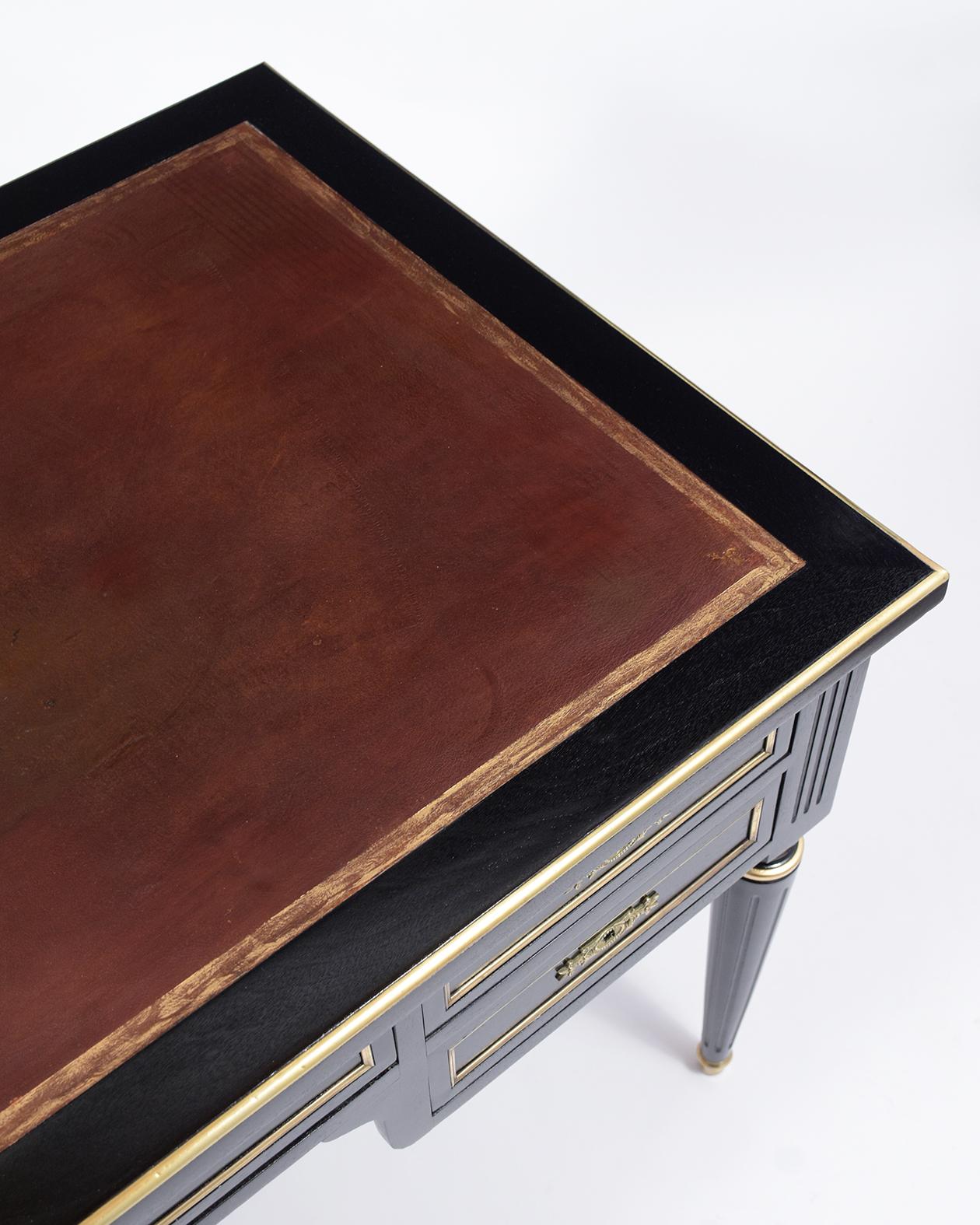 19th Century Louis XVI Leather Desk 3