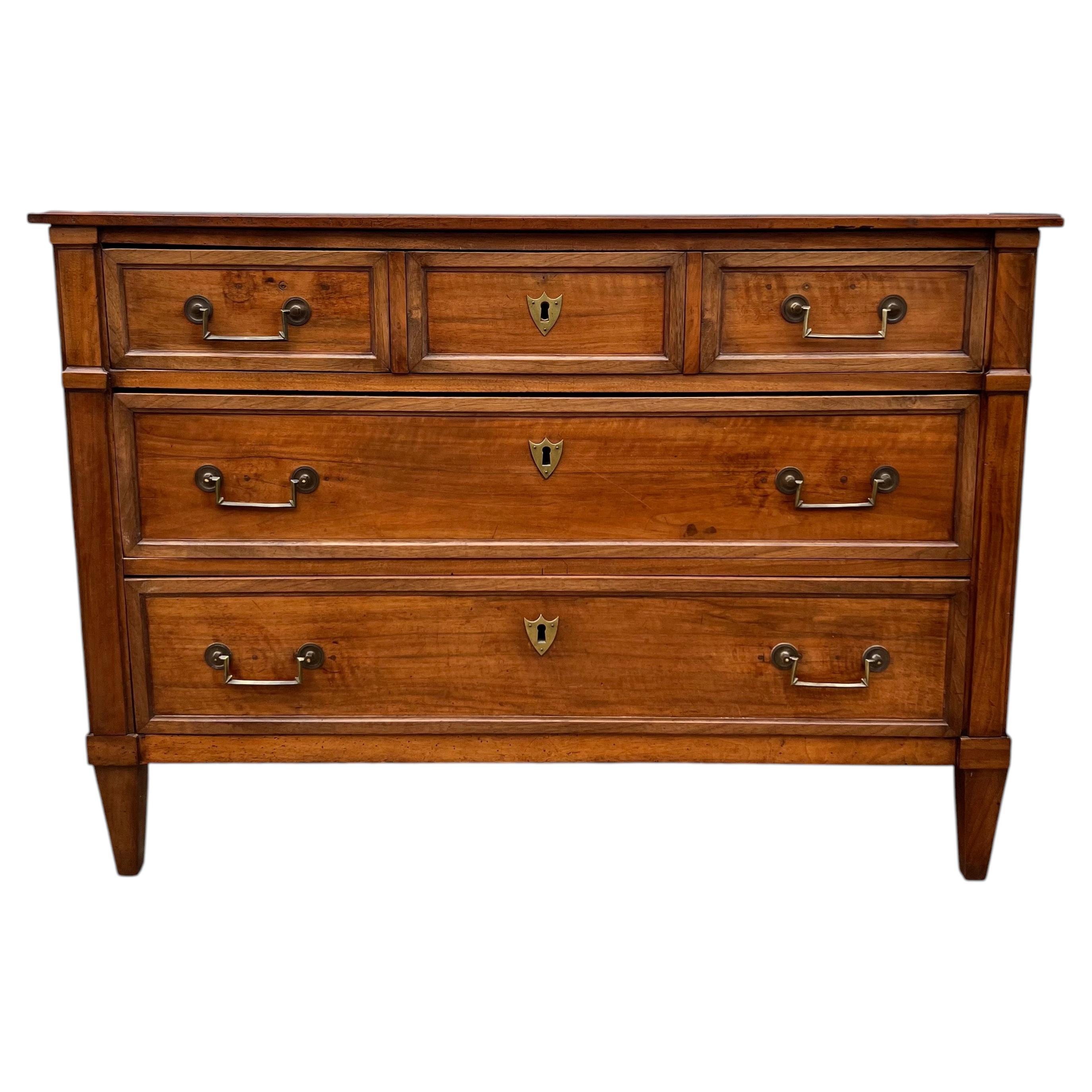French 19th Century Louis XVI Mahogany Commode / Chest of Drawers