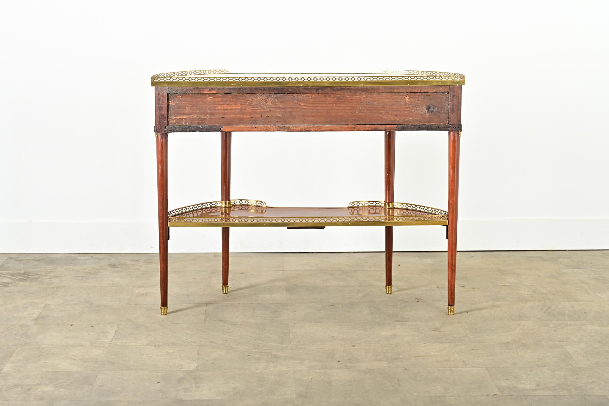 French 19th Century Louis XVI Mahogany Demilune Console 3