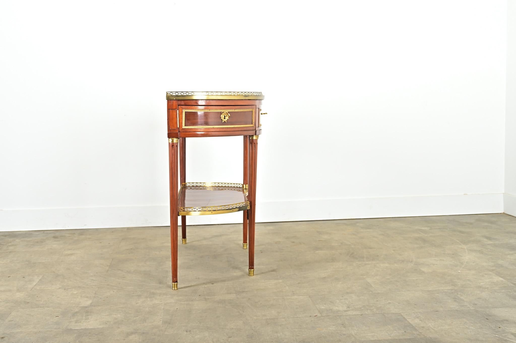 French 19th Century Louis XVI Mahogany Demilune Console 4
