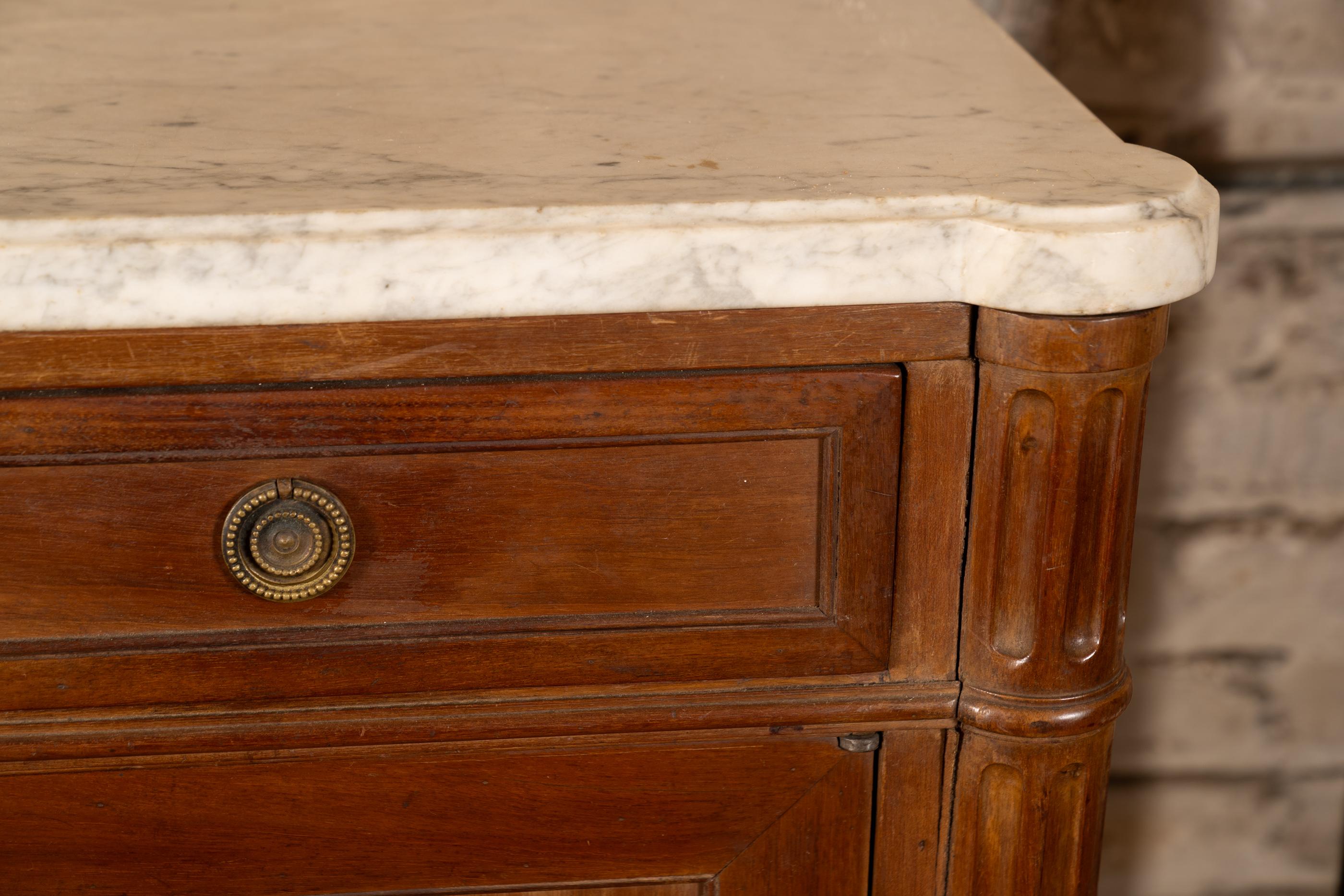 French 19th Century Louis XVI Marble Top Buffet For Sale 2