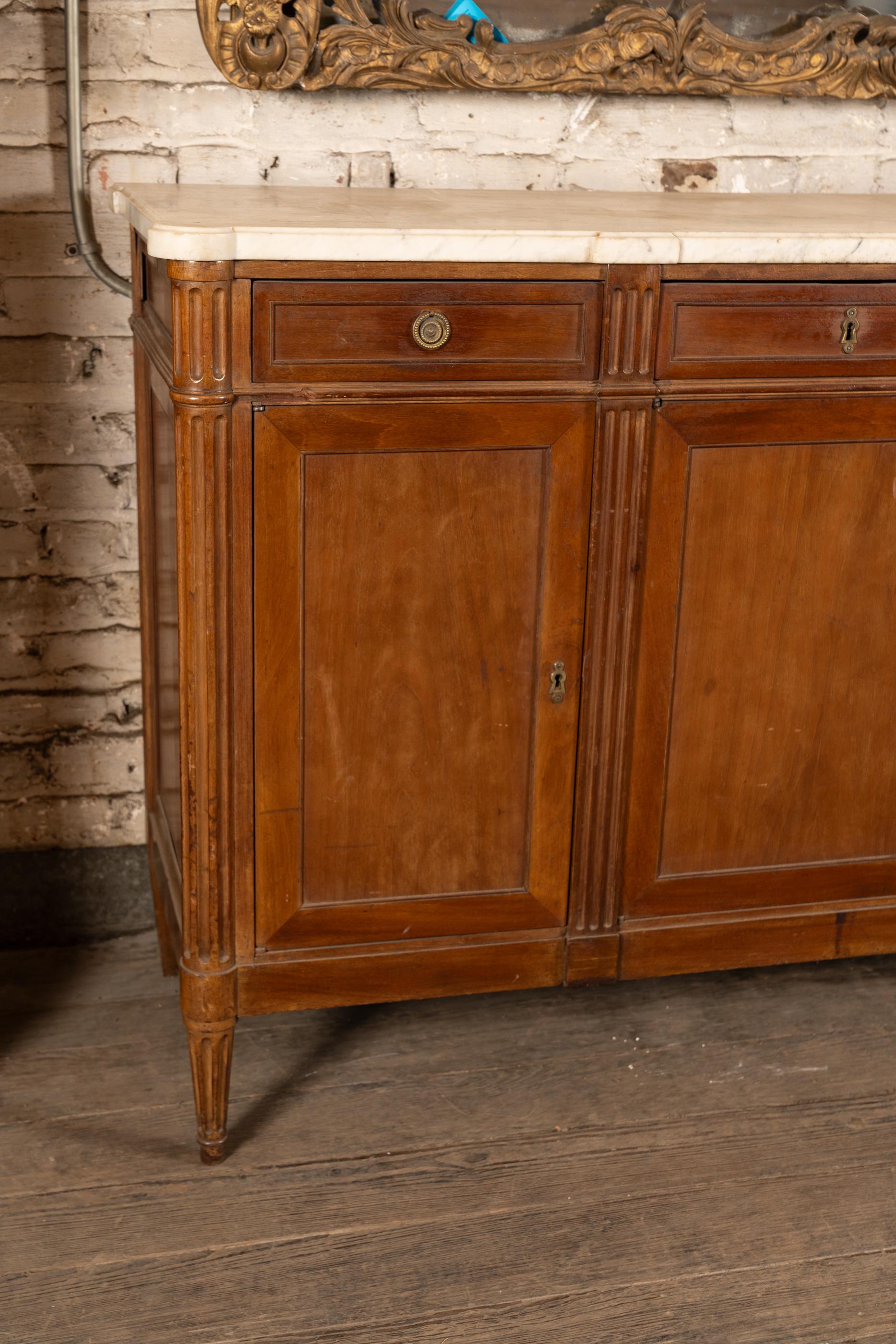 French 19th Century Louis XVI Marble Top Buffet For Sale 3