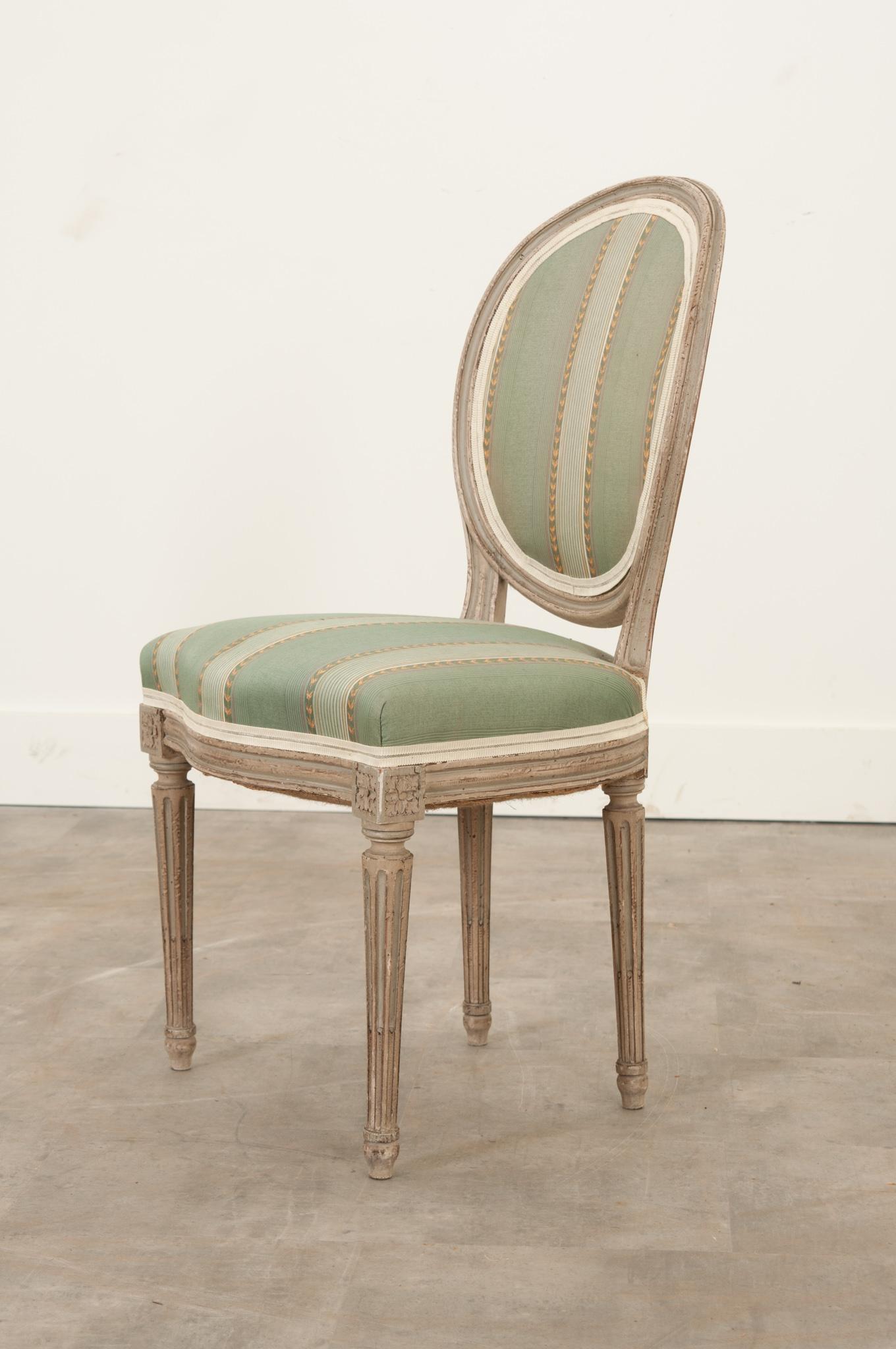 Fabric French 19th Century Louis XVI Single Chair