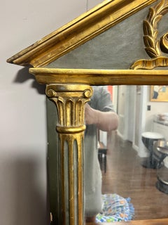 French 19th Century Louis XVI Small Giltwood Trumeau Mirror