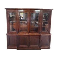 French 19th Century Louis XVI Solid Mahogany Large Bookcase