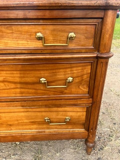 French 19th Century Louis XVI Solid Walnut Chest of Drawers