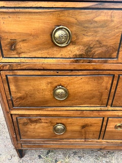 French 19th Century Louis XVI Solid Walnut Chest of Drawers
