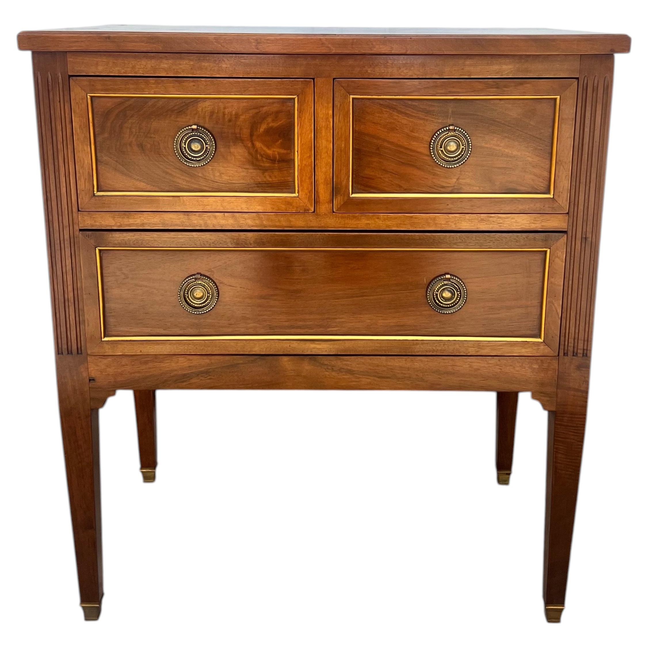 French 19th Century Louis XVI Solid Walnut Chest of Drawers