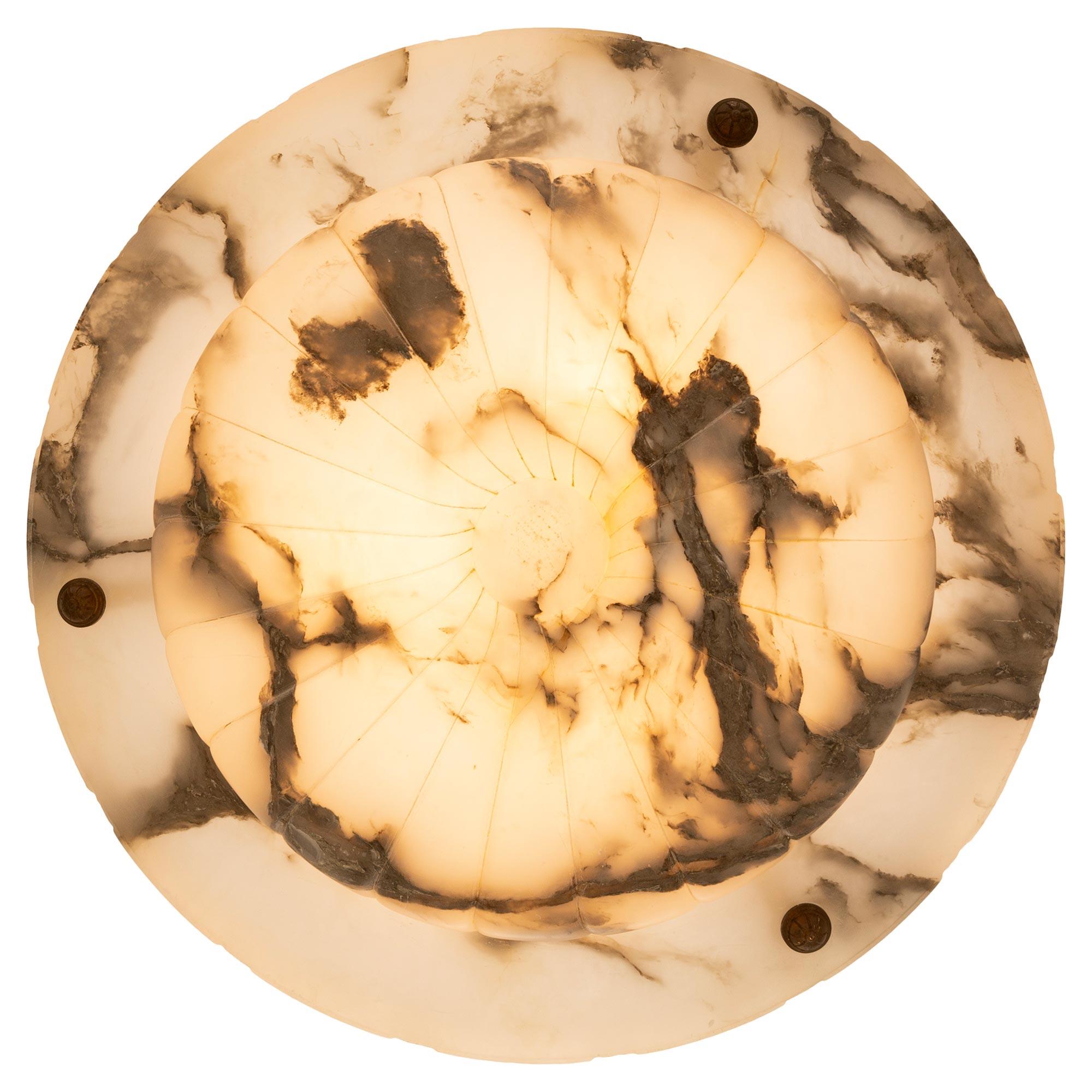 Araña francesa de alabastro del siglo XIX, estilo Luis XVI en venta 3
