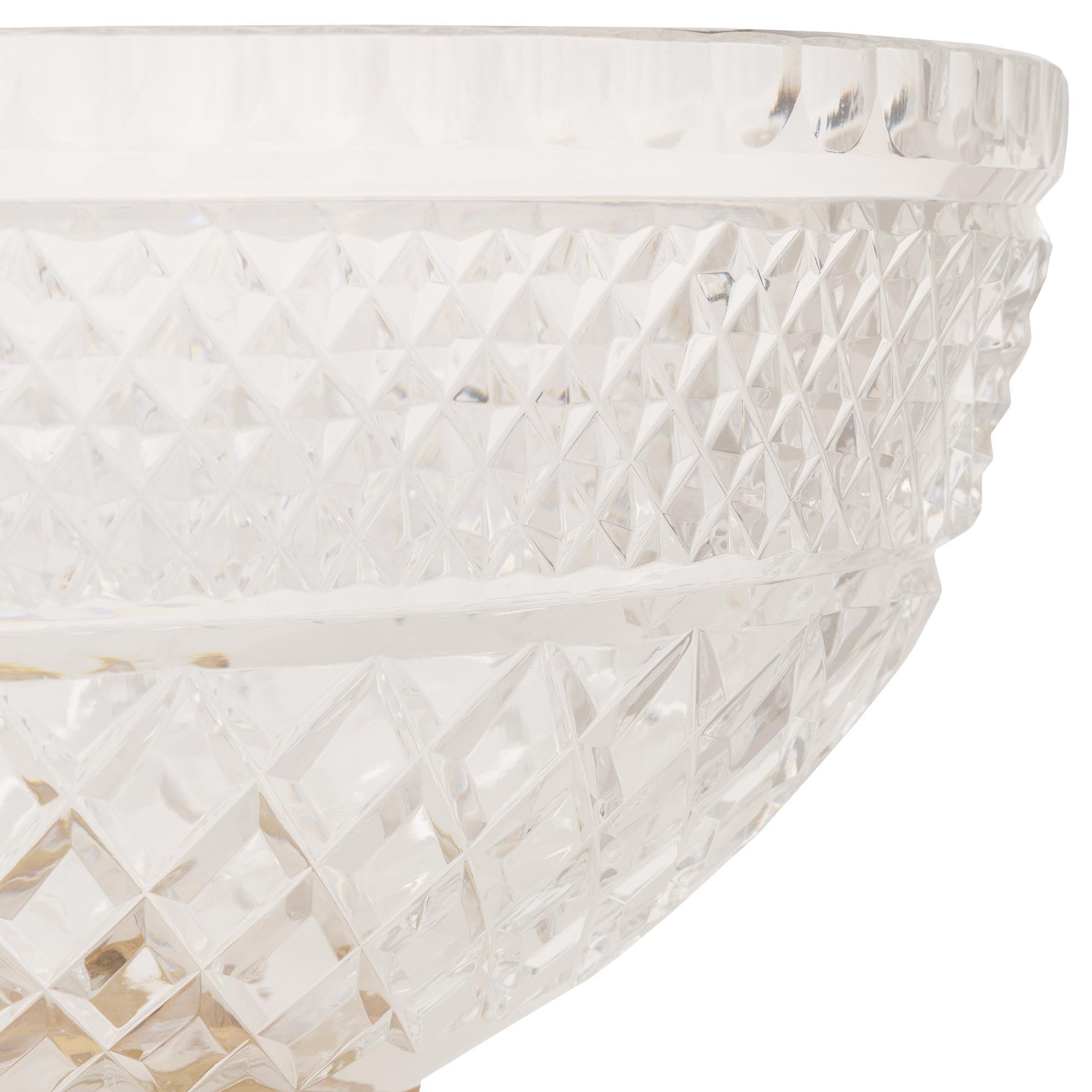 Französisch 19. Jahrhundert Louis XVI st. Baccarat Kristall und Ormolu Mittelstück im Angebot 2