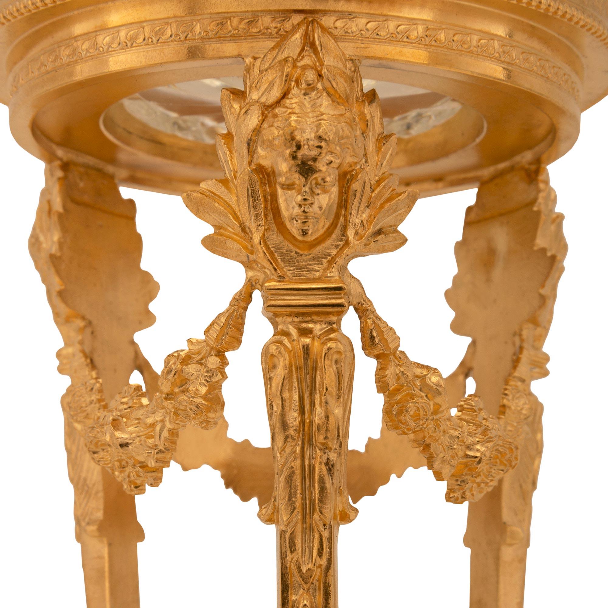 French 19th Century Louis XVI St. Baccarat Crystal and Ormolu Centerpiece For Sale 5