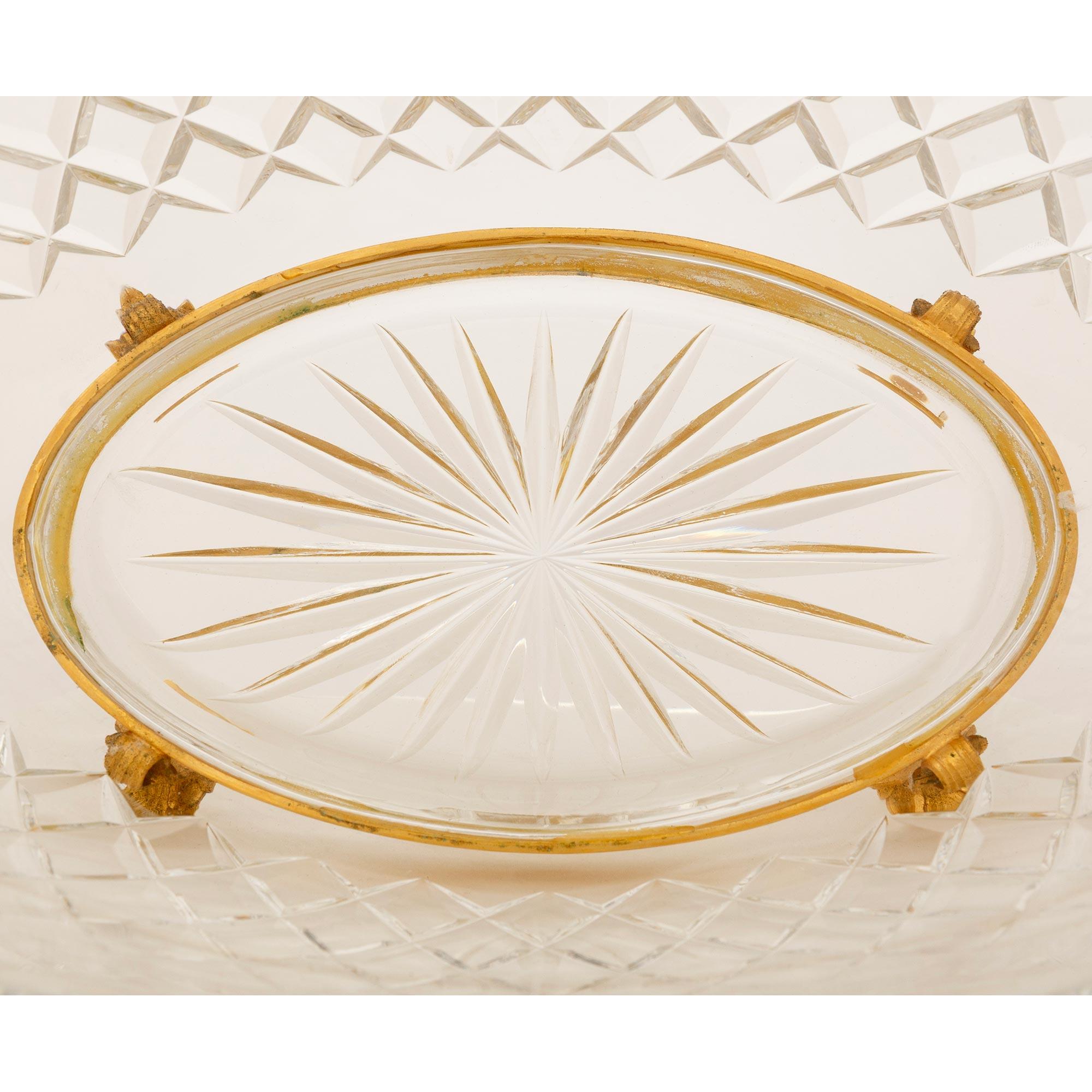 Französisch 19. Jahrhundert Louis XVI st. Baccarat Kristall und Ormolu Mittelstück im Angebot 4