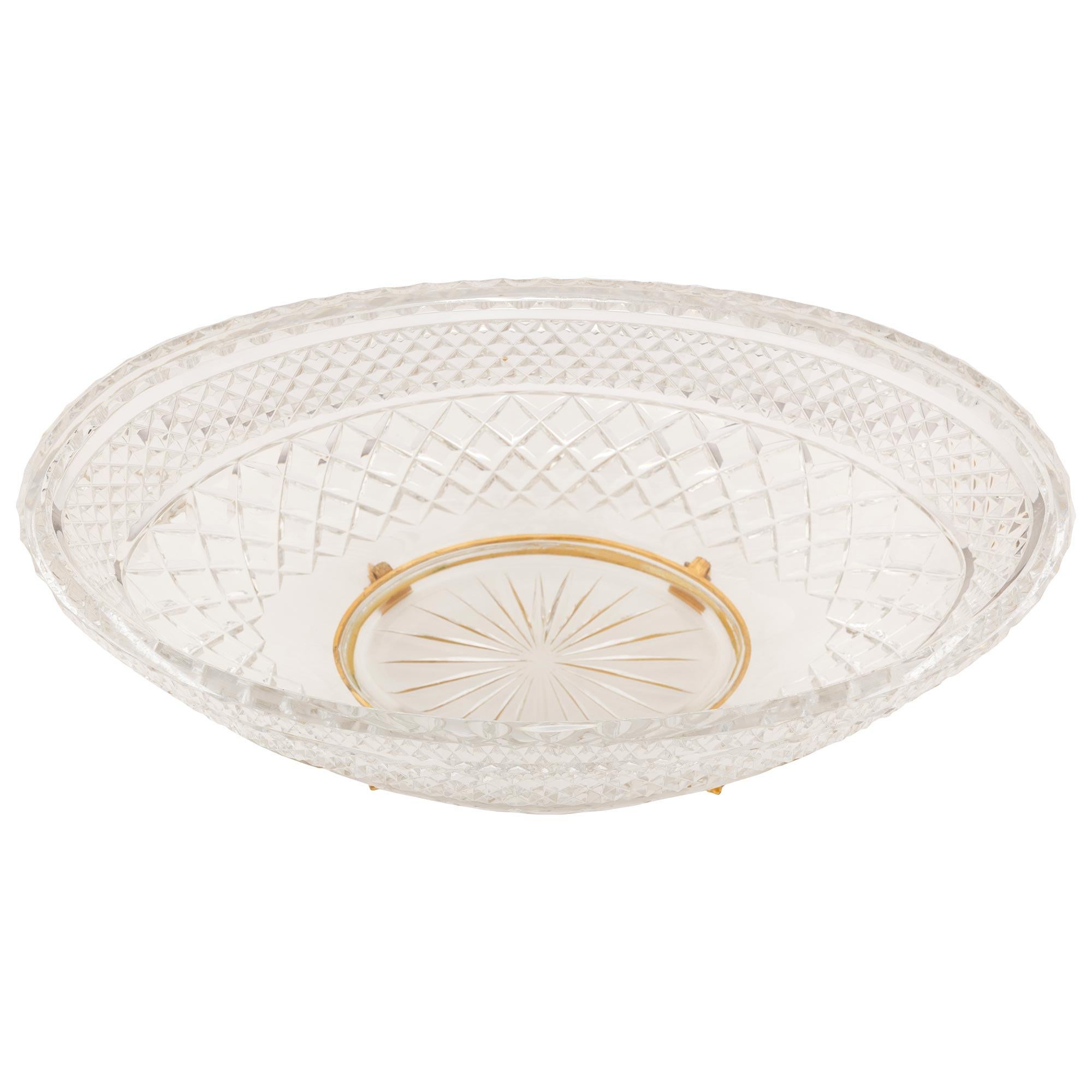 Französisch 19. Jahrhundert Louis XVI st. Baccarat Kristall und Ormolu Mittelstück im Angebot 5