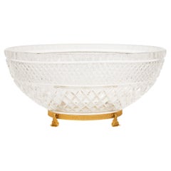 French 19th century Louis XVI st. Baccarat Crystal and Ormolu centerpiece
