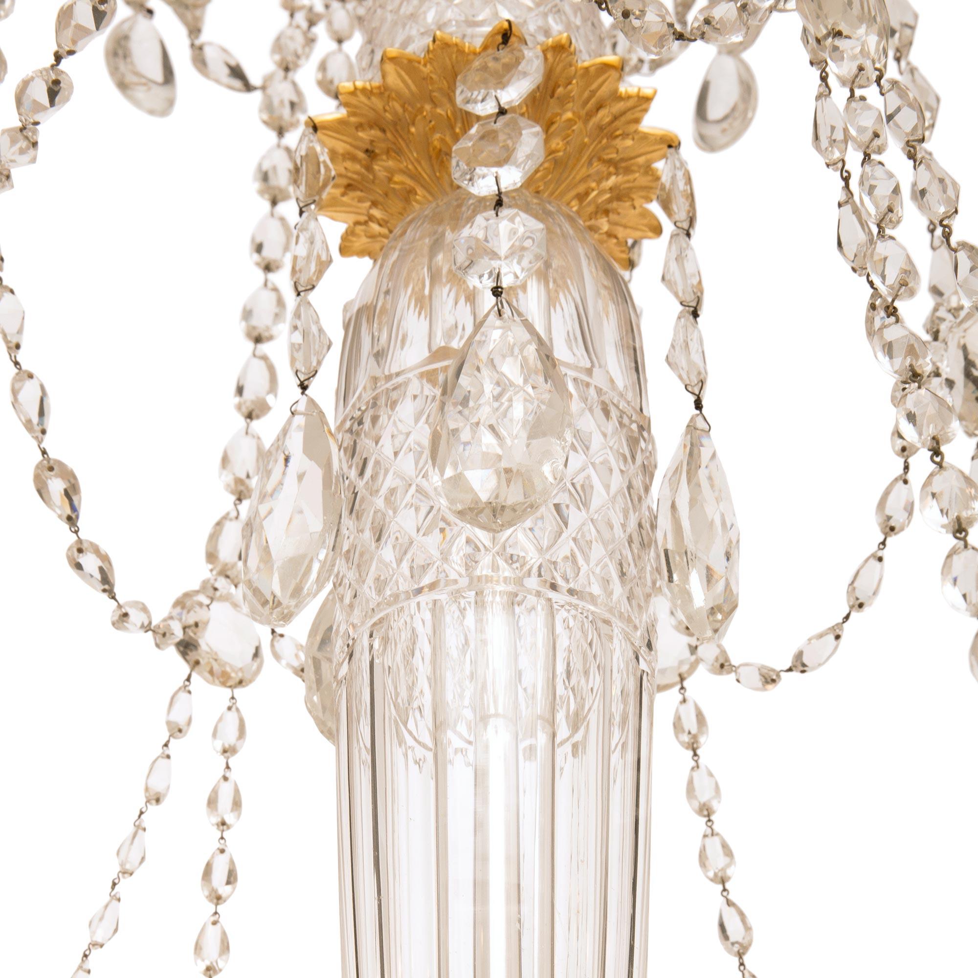 Cristallo Lampadario francese del XIX secolo St. Louis Crystal e Ormolat del XIX secolo in vendita