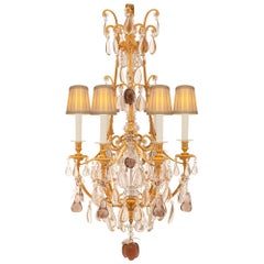 French 19th Century Louis XVI St. Baccarat Crystal and Ormolu Chandelier