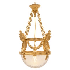 French 19th Century Louis XVI St. Baccarat Crystal and Ormolu Chandelier