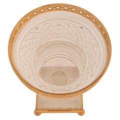 French 19th Century Louis XVI St. Baccarat Crystal And Ormolu Pot Pourri Urn