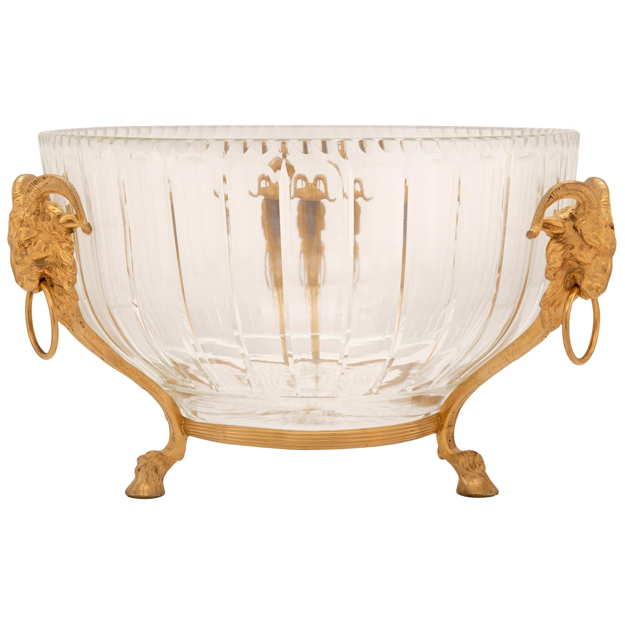 18th Century and Earlier French 19th Century Louis XVI St. Baccarat Crystal Centerpiece Bowl