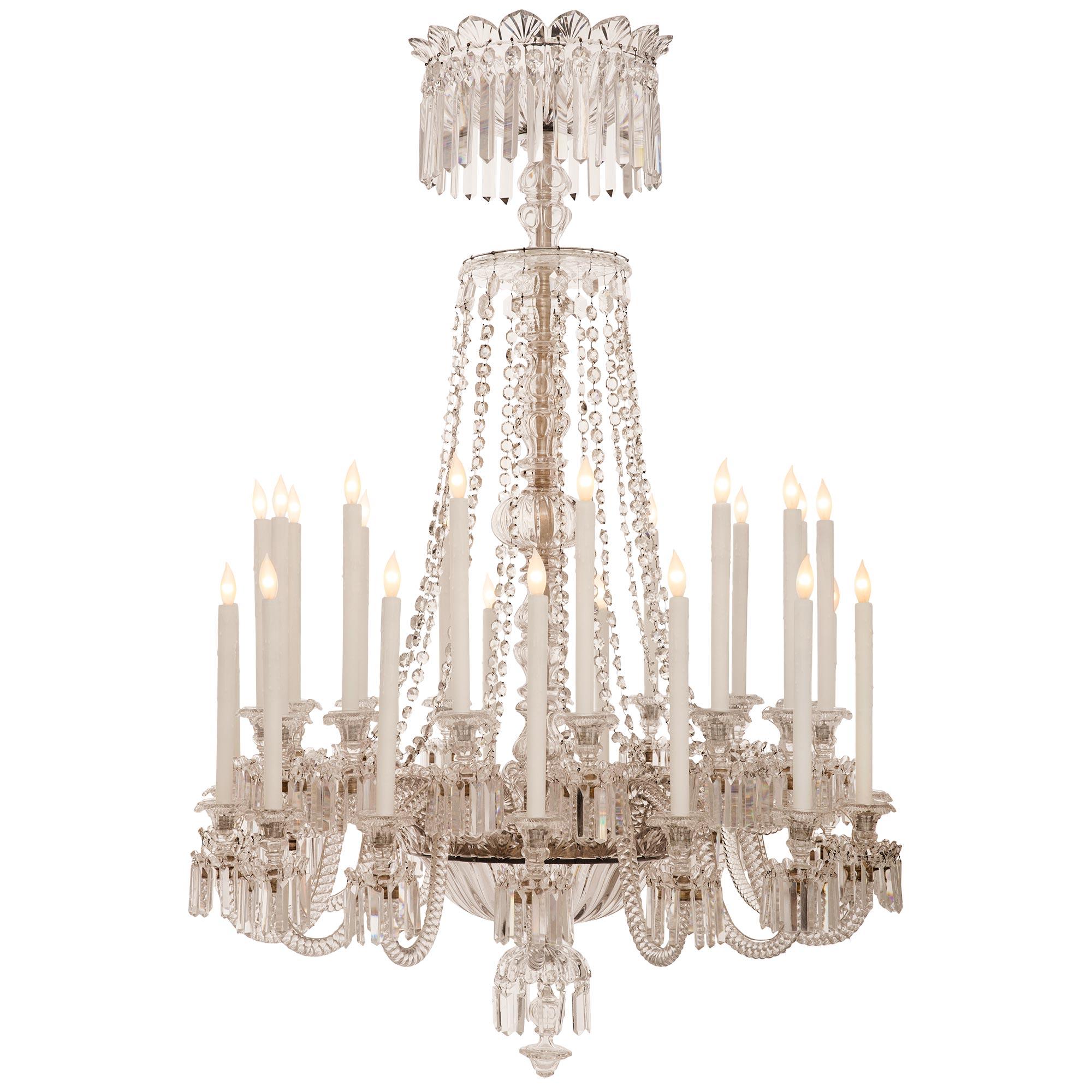 French 19th Century Louis XVI St. Baccarat Crystal Chandelier In Good Condition For Sale In West Palm Beach, FL