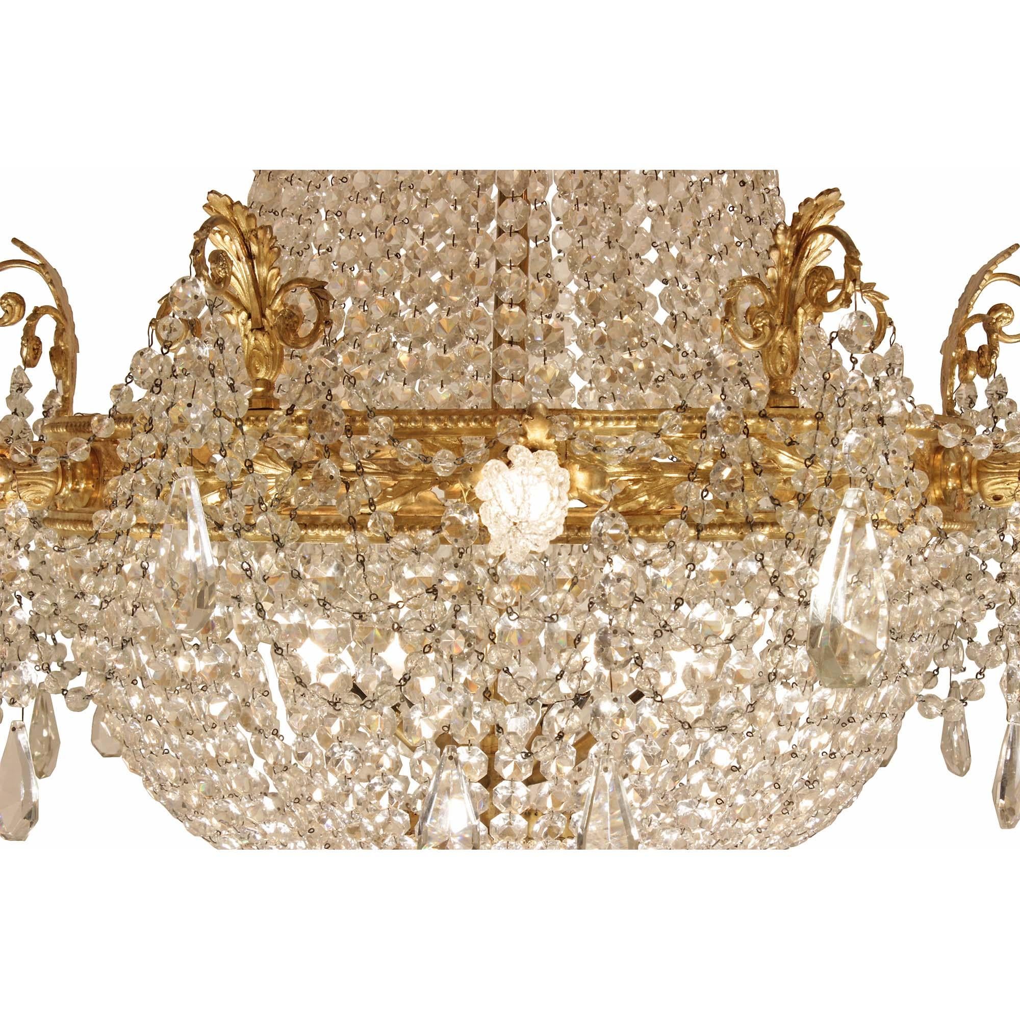 French 19th Century Louis XVI St. Baccarat Crystal Chandelier 1