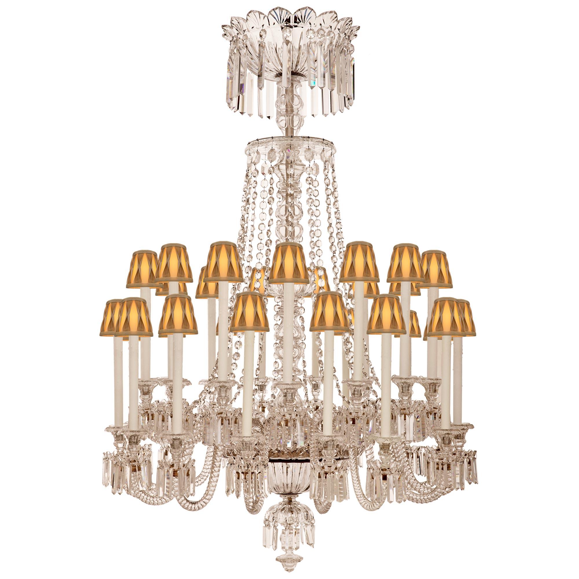 French 19th Century Louis XVI St. Baccarat Crystal Chandelier For Sale 6