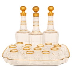 Antique French 19th century Louis XVI st. Baccarat Crystal liquor set