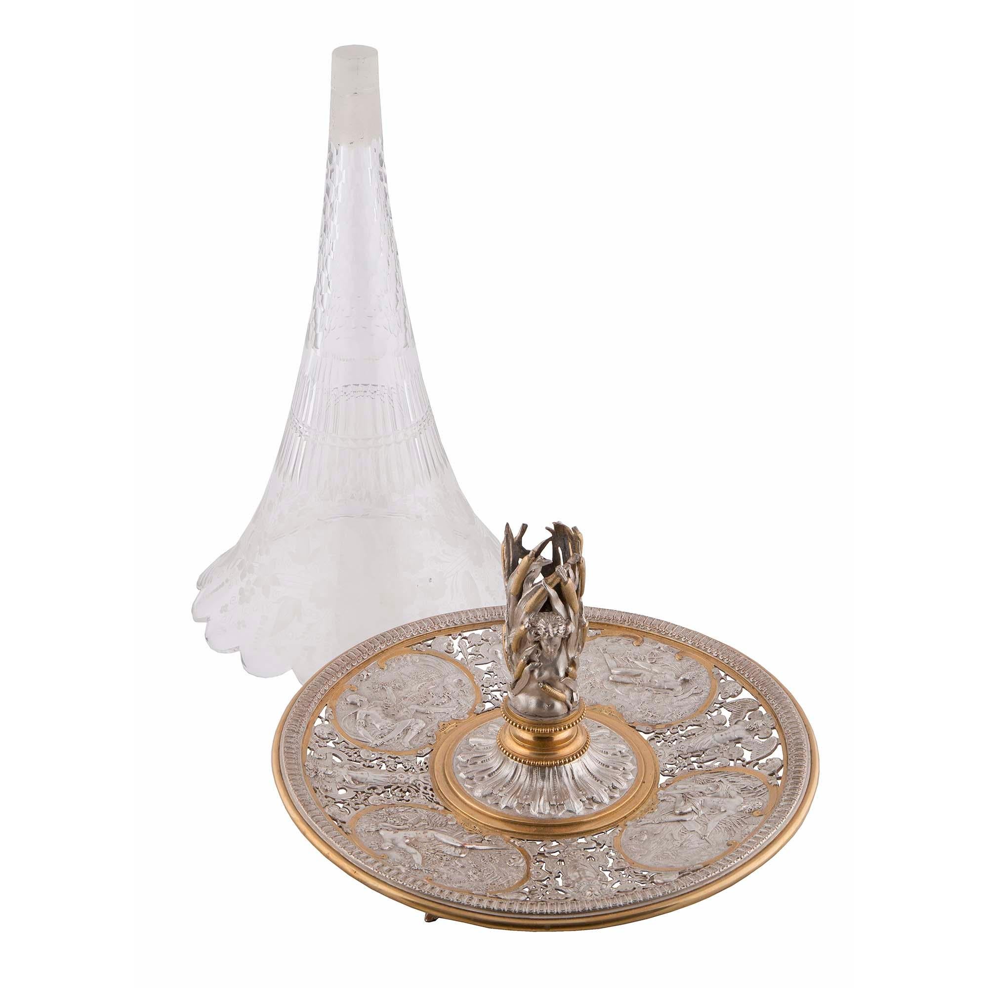 Francese Vaso di cristallo Baccarat St. Louis Crystal francese del XIX secolo in vendita