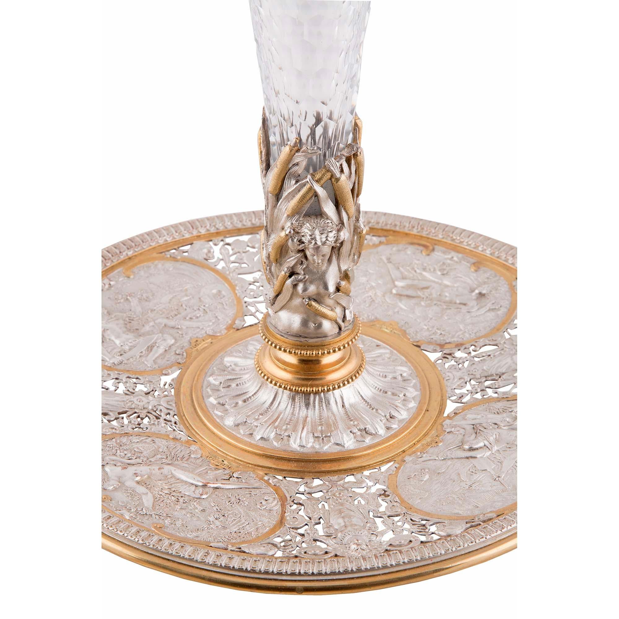 Cristallo Vaso di cristallo Baccarat St. Louis Crystal francese del XIX secolo in vendita