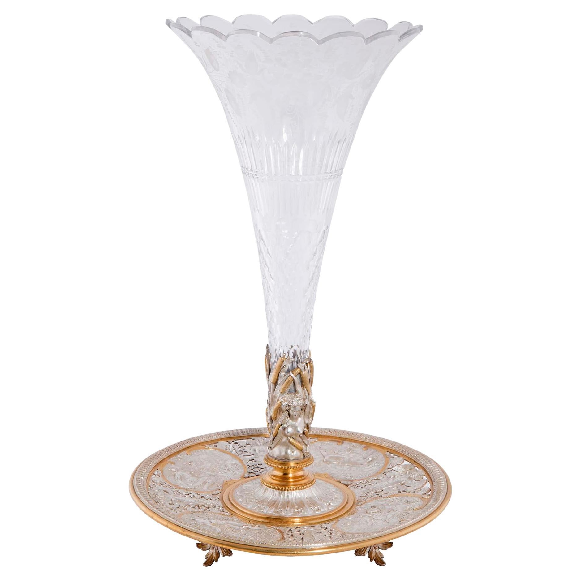 Vase en cristal français Louis XVI du 19ème siècle de St. Baccarat