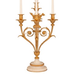 French 19th Century Louis XVI St. Belle Époque Period Candelabra Lamps