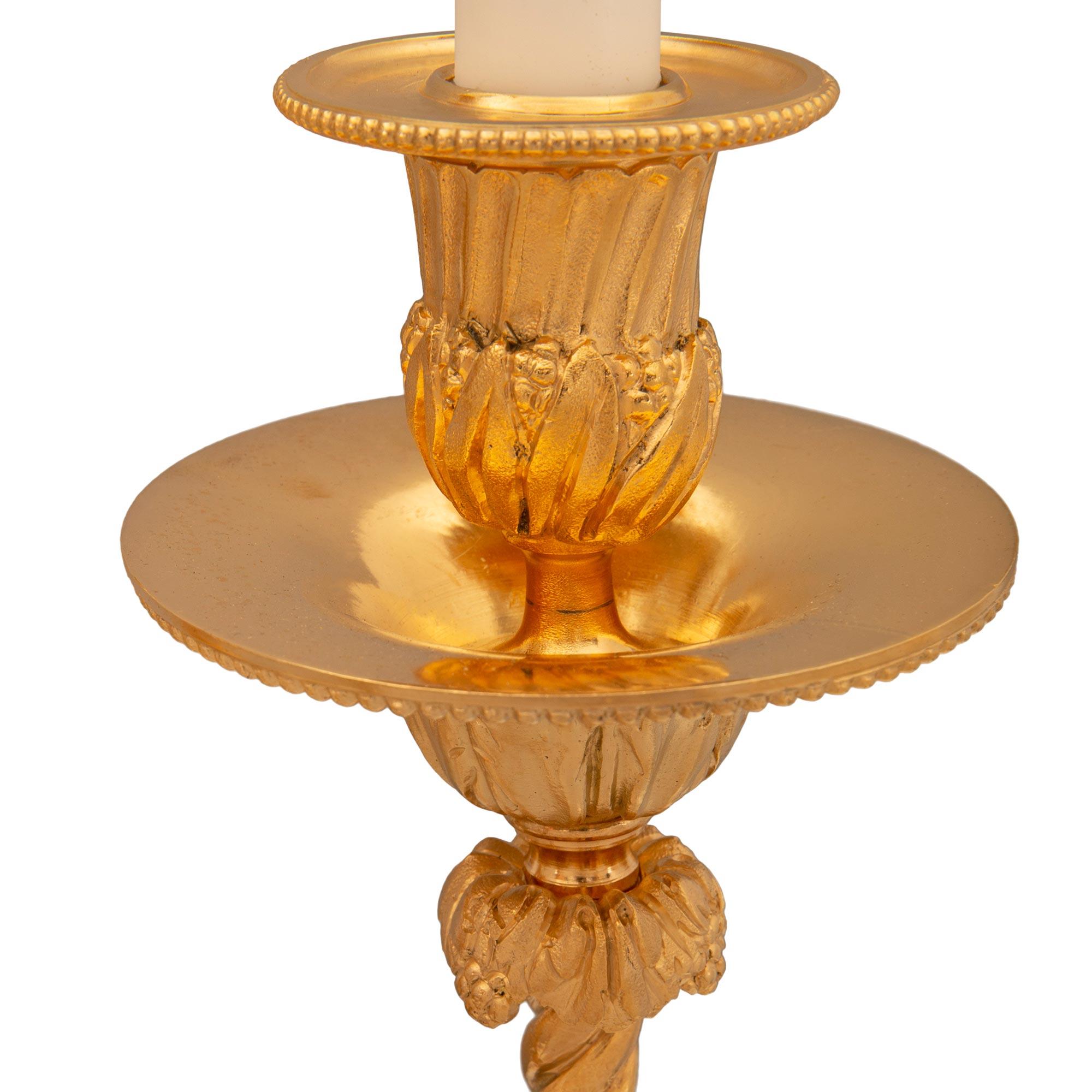 French 19th Century Louis XVI St. Belle Époque Period Candelabra Lamps For Sale 2