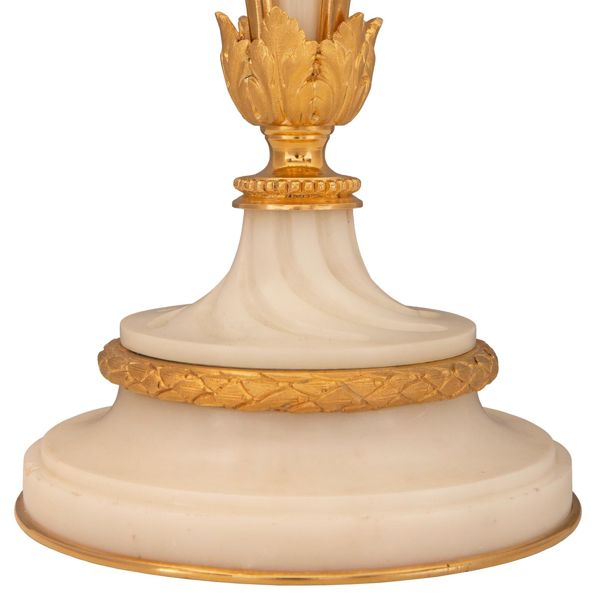 French 19th Century Louis XVI St. Belle Époque Period Candelabra Lamps For Sale 3