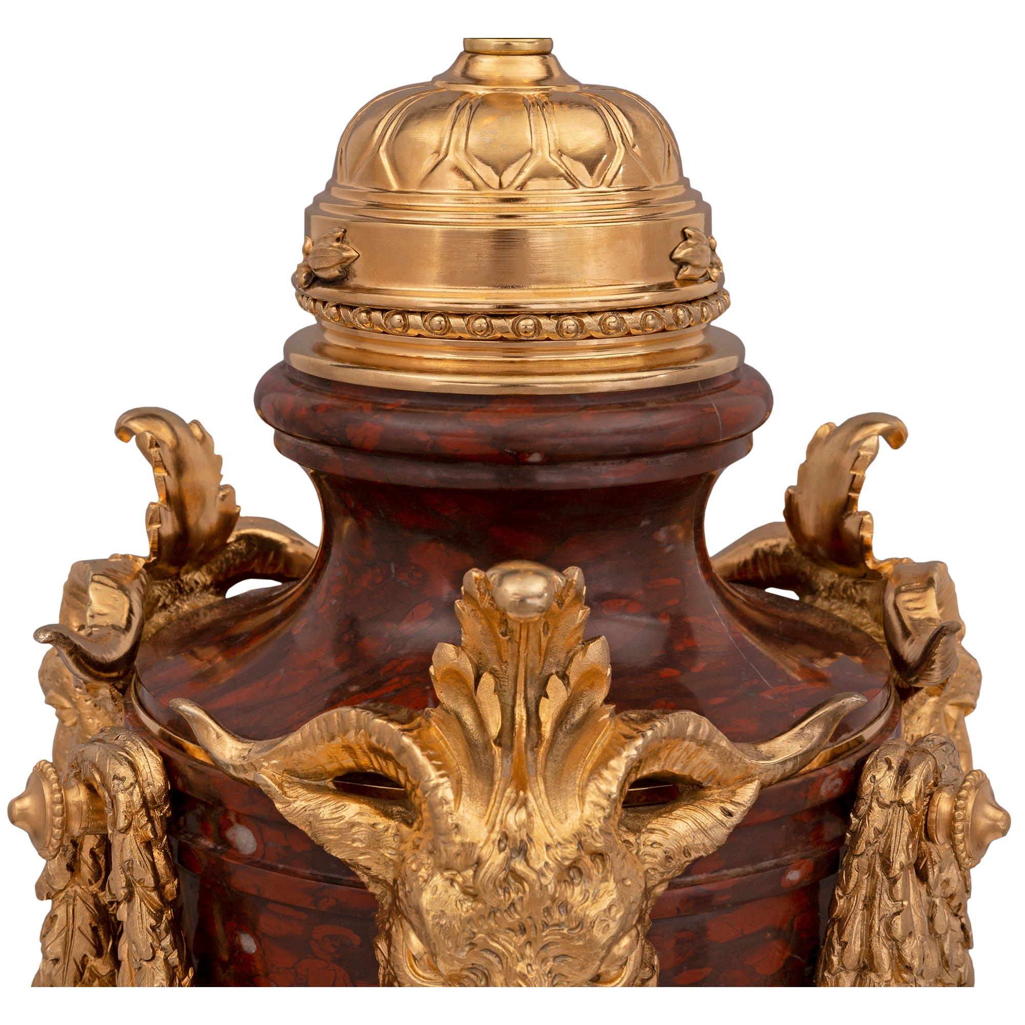 French 19th Century Louis XVI St. Belle Époque Period Lamp In Good Condition For Sale In West Palm Beach, FL
