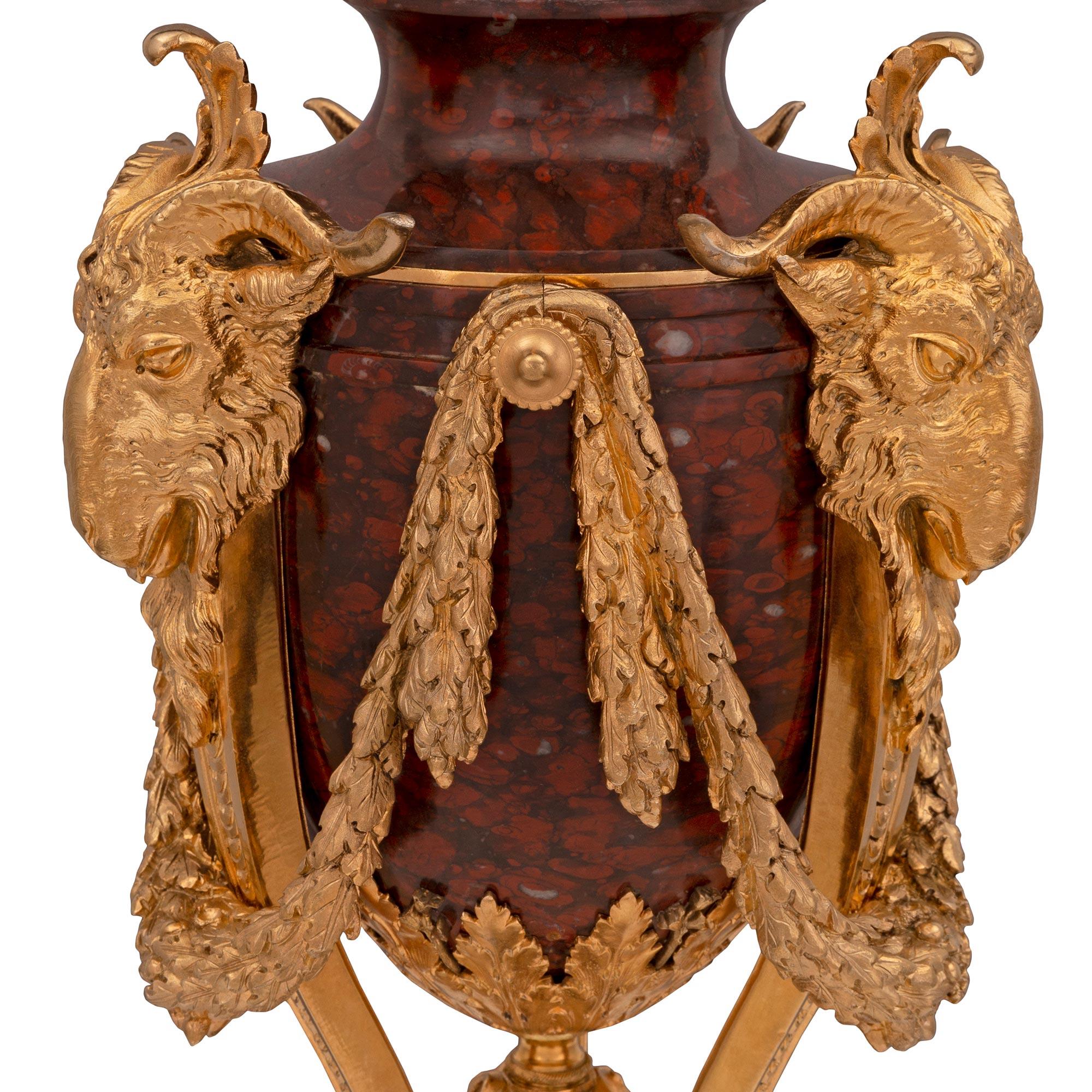 Ormolu French 19th Century Louis XVI St. Belle Époque Period Lamp For Sale