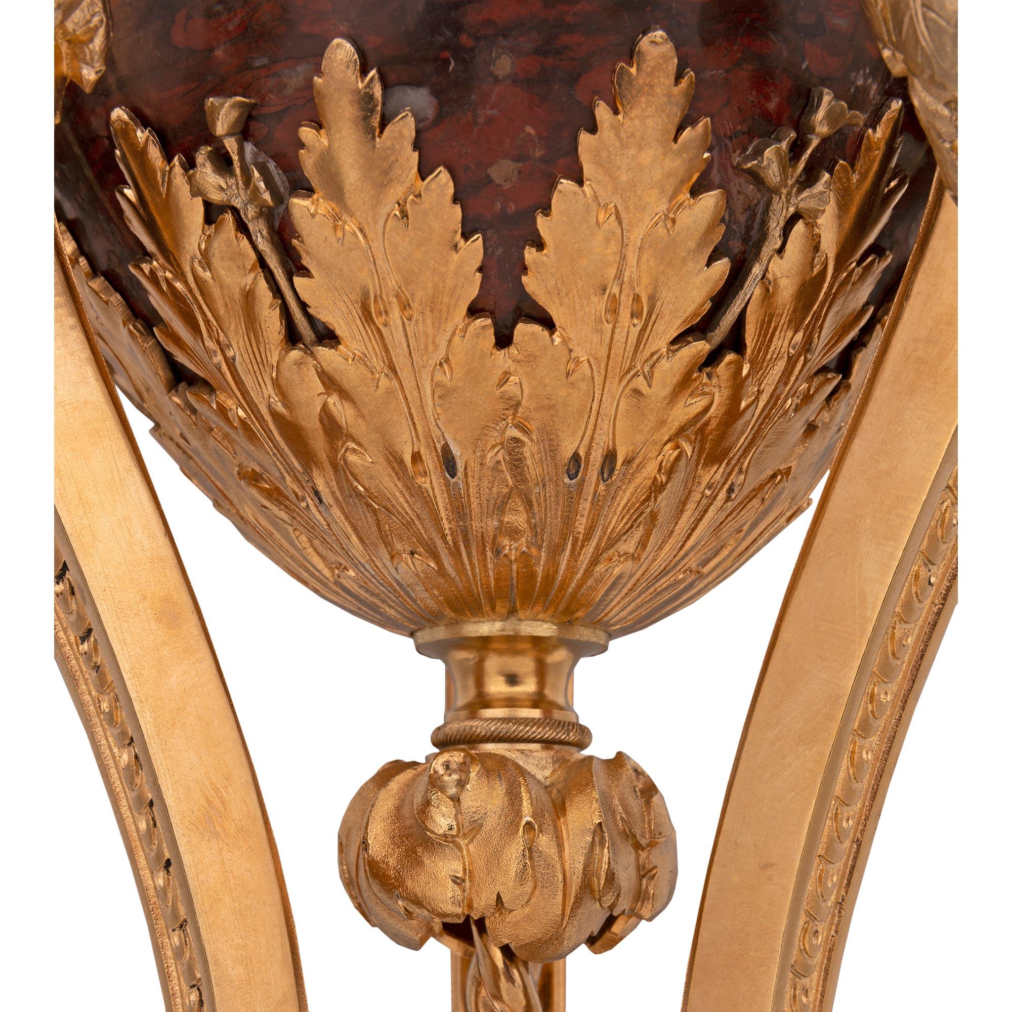 Bronze doré Lampe d'époque Louis XVI Belle Époque du 19e siècle en vente
