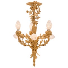 Araña de Ormolu francesa del siglo XIX, estilo Luis XVI, Belle Époque